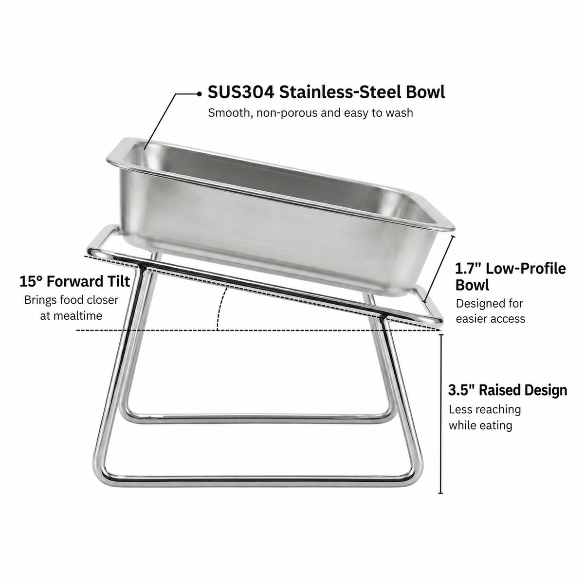 Somnair™ Elevated Dog Bowl — Large