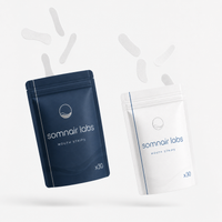 Somnair Mouth Strips navy and white pouches