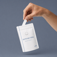 Hand holding a Somnair Mouth Strips pouch