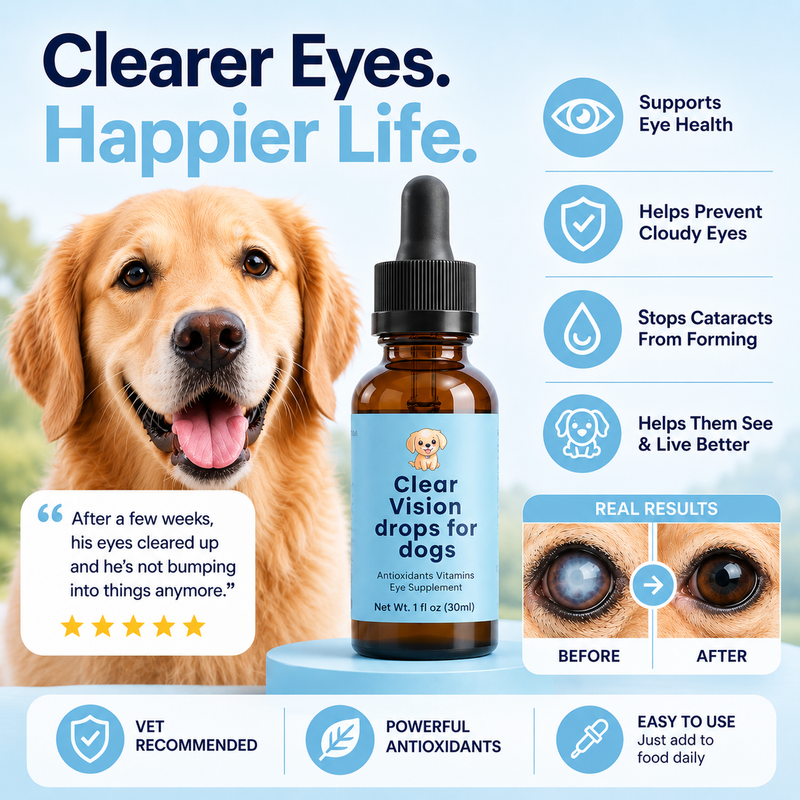 ClearVision™ Food Drops Daily Eye Support for Dogs